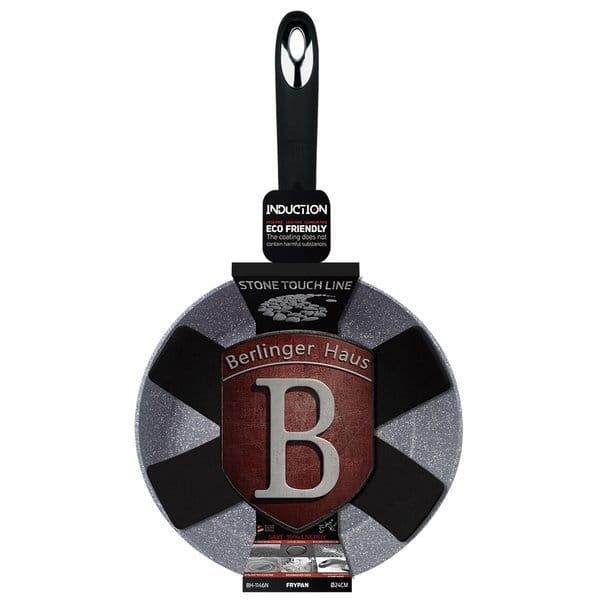 Patelnia marmurowa 24cm Berlinger Haus Grey Stone Touch BH-1146