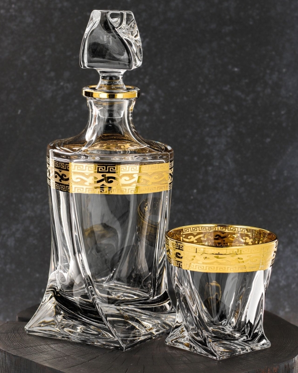 Komplet do whisky Bohemia Ornament | 6+1