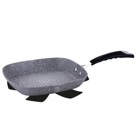 Przejdź do produktu Patelnia marmurowa grillowa 28cm Berlinger Haus Grey Stone Touch BH-1163