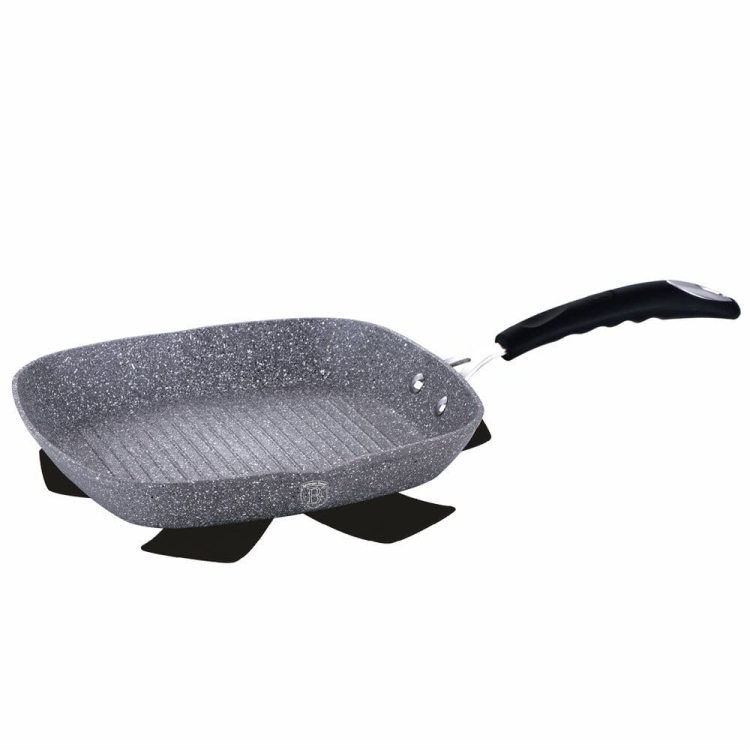 Patelnia marmurowa grillowa 28cm Berlinger Haus Grey Stone Touch BH-1163