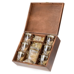 Komplet do whisky Bohemia ZŁOTO PLATYNA 6+1