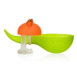 Ekskluzywna rzeźba szklana figurka misa HANDMADE - Żaba