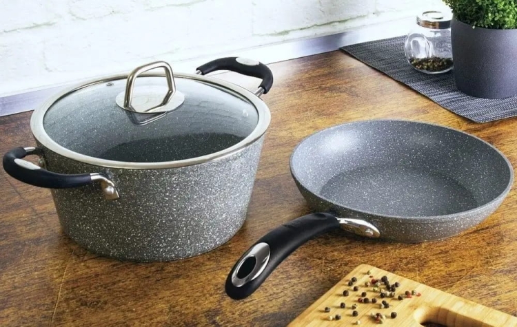 Zestaw garnków indukcja Berlinger Haus Grey Stone Touch BH-6176