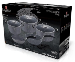 Zestaw garnków indukcja Berlinger Haus Grey Stone Touch BH-6176