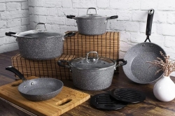 Zestaw garnków indukcja Berlinger Haus Grey Stone Touch BH-6176