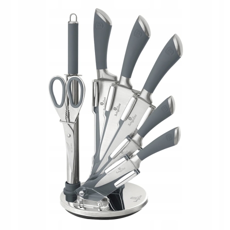 Przejdź do produktu BerlingerHaus komplet noże stojak prezent Grey Stone Touch BH-2046