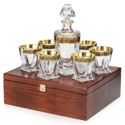 Komplet do whisky Bohemia Verso Gold | 6+1