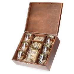 Komplet do whisky Bohemia Verso Gold | 6+1