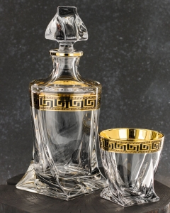 Komplet do whisky Bohemia Verso Gold | 6+1