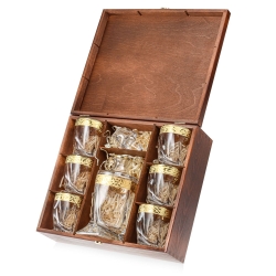Ekskluzywny komplet do whisky Bohemia BAROKO GOLD 6+1
