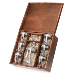 Ekskluzywny komplet do whisky Bohemia BAROKO PLATINIUM 6+1