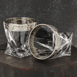 Ekskluzywny komplet do whisky Bohemia BAROKO PLATINIUM 6+1