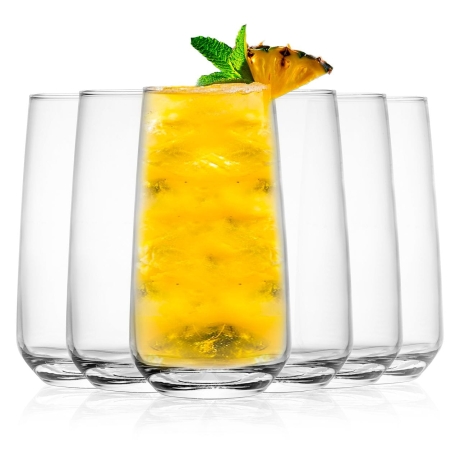 Przejdź do produktu Szklanki wysokie long drink do drinków, soku AMBITION Sparkle 480ml 6szt.