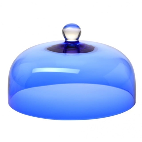 Przejdź do produktu Klosz szklany na ciasta owoce KROSNO Home 26cm KOBALTOWY