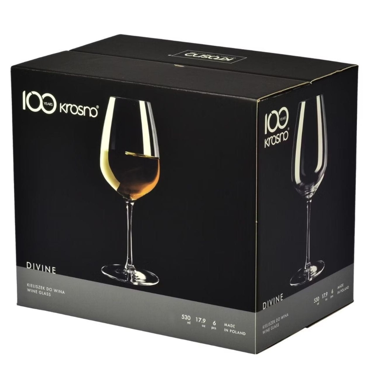 Kieliszki do wina białego KROSNO DIVINE 530ml 6szt