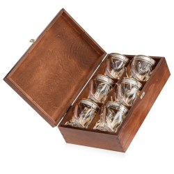 Ekskluzywne szklanki do whisky ZŁOTO PLATYNA 340ml 6szt.