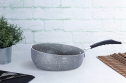 Patelnia marmurowa głęboka WOK 26cm Berlinger Haus Grey Stone Touch BH-1401
