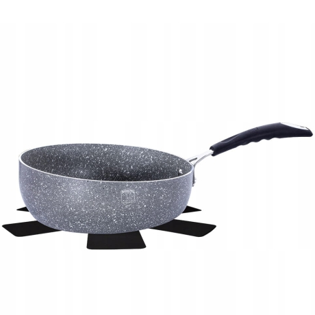 Przejdź do produktu Patelnia marmurowa głęboka WOK 26cm Berlinger Haus Grey Stone Touch BH-1401