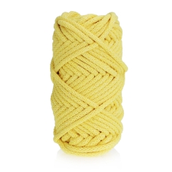 Sznurek do rękodzieła makramy z rdzeniem Żółty 5mm 20m