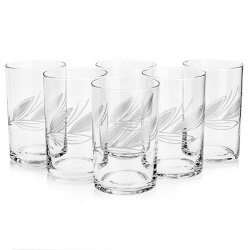 Szklanki do herbaty kawy 250ml Listek 6szt.