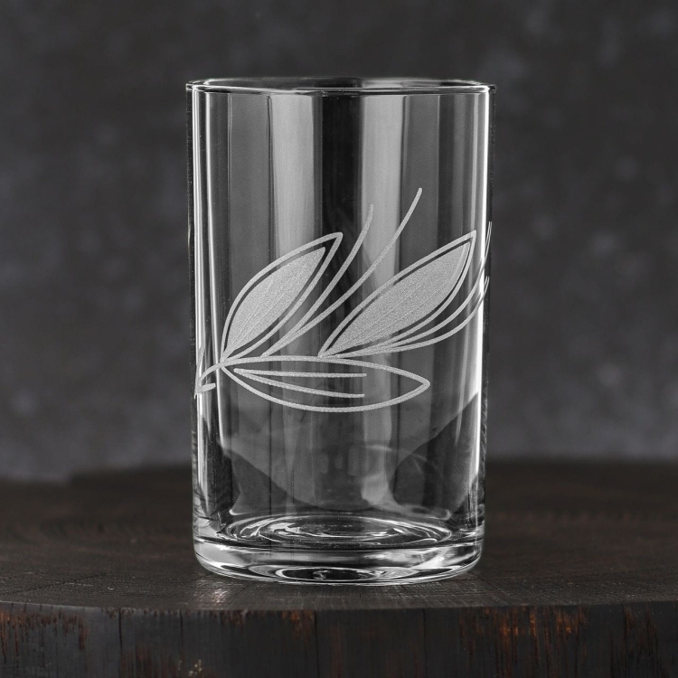 Szklanki do herbaty kawy 250ml Listek 6szt.