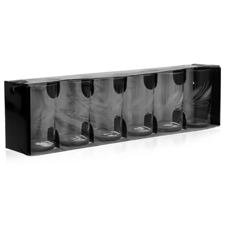 Szklanki do herbaty kawy 250ml Listek 6szt.