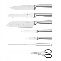 BerlingerHaus komplet noże stojak prezent Black Silver BH-2808