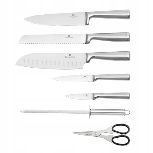 BerlingerHaus komplet noże stojak prezent Black Silver BH-2808