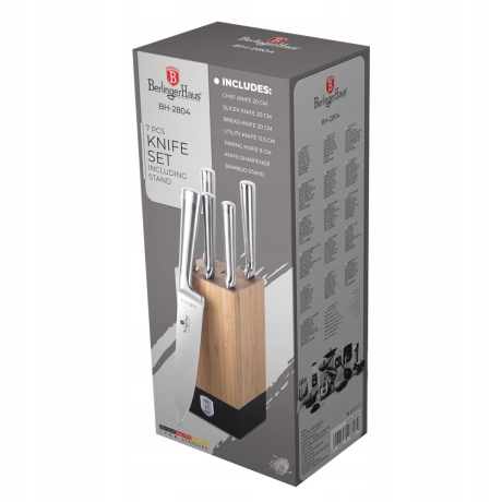 Przejdź do produktu Komplet noży w stojaku Berlinger Haus Black Silver BH-2804