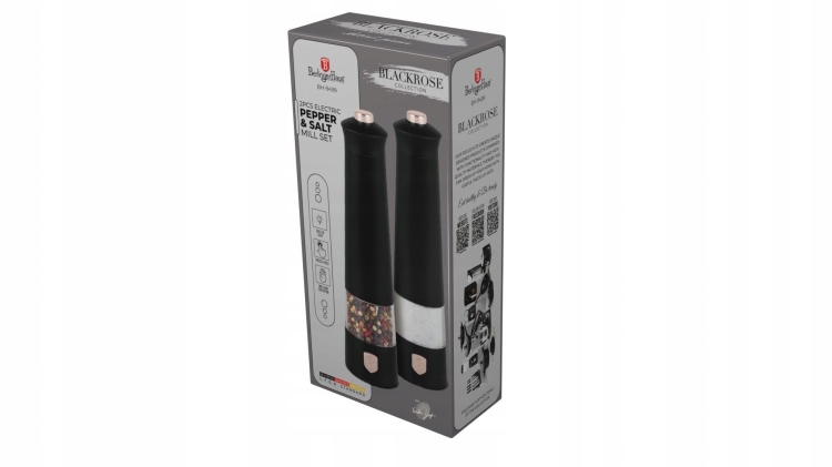 Młynek elektryczny do pieprzu, soli Berlinger Haus BH-9499 Black rose