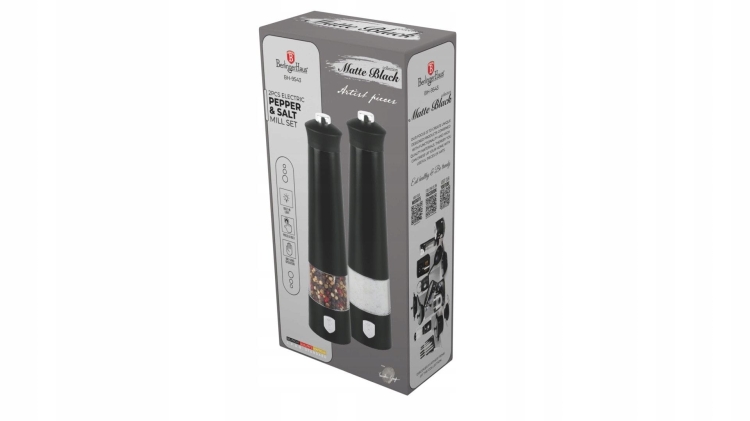 Młynek elektryczny do pieprzu, soli Berlinger Haus BH-9543 Matte Black
