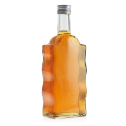 Butelka szklana WARTA fala z zakrętką na bimber nalewki 500ml