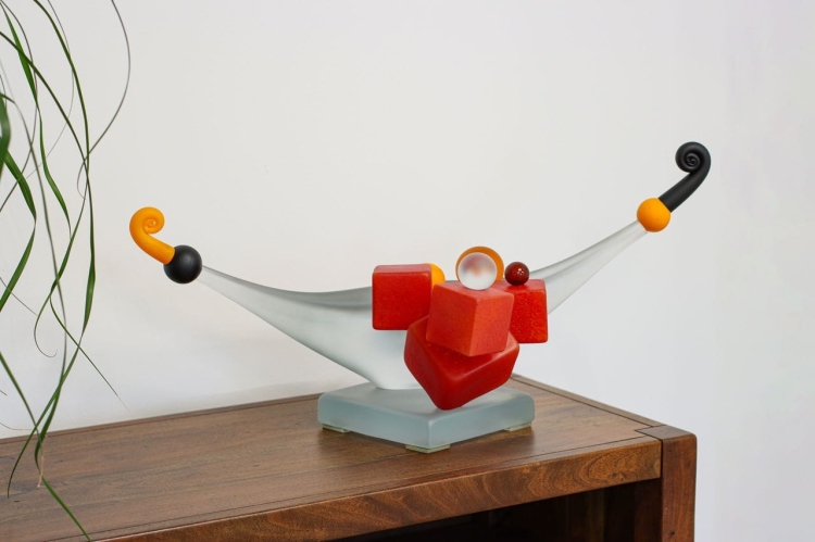 Ekskluzywna rzeźba szklana figurka HANDMADE - Rogi