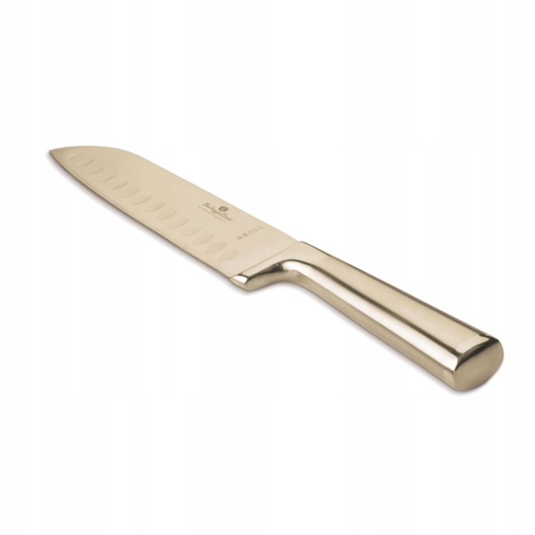 Stalowy nóż Santoku Gold Berlinger Haus 17,5CM Leonardo BH-2829