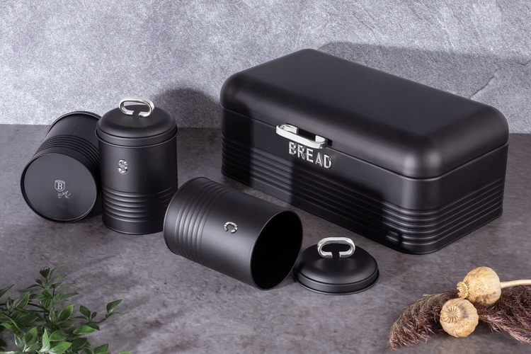 Zestaw chlebak + 3 pojemniki Berlinger Haus Black Silver BH-6754