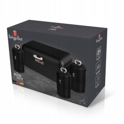 Zestaw chlebak + 3 pojemniki Berlinger Haus Black Silver BH-6754