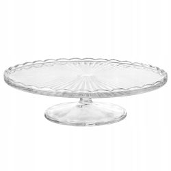 Patera szklana na stopce z kloszem na tort ciasta Altom Design VENUS 28cm