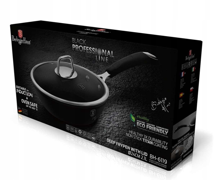 Patelnia granitowa 24cm Berlinger Haus Professional Black Titan BH-6119