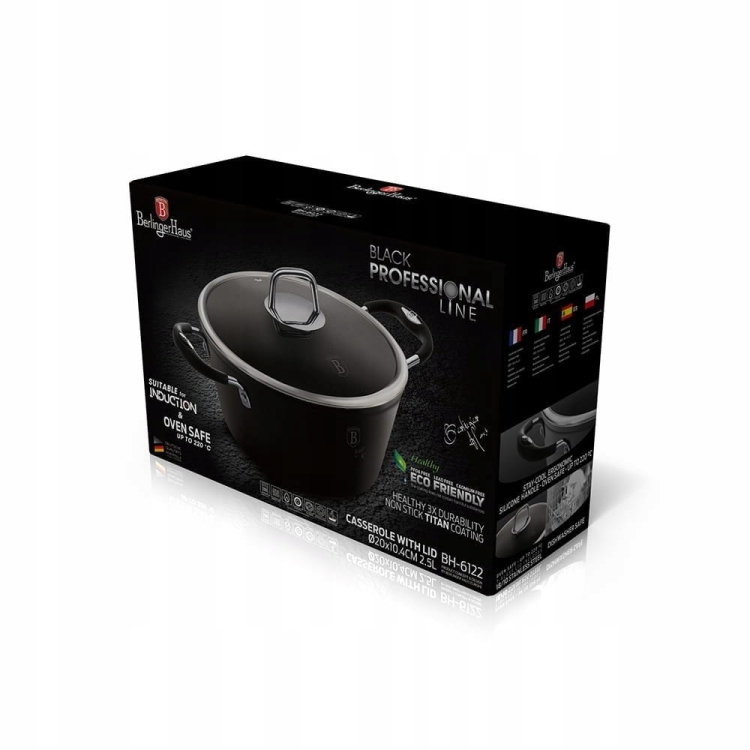 Garnek tradycyjny Berlinger Haus Professional Black Titan 2,5L BH-6122