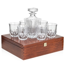 Ekskluzywny zestaw do whisky 6+1 RCR Adagio w skrzynce z GRAWEREM