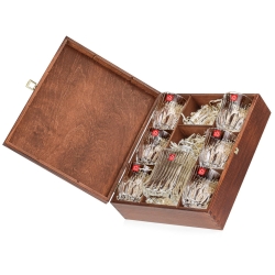 Ekskluzywny zestaw do whisky 6+1 RCR Adagio w skrzynce z GRAWEREM