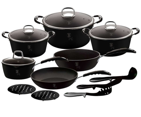 Przejdź do produktu Zestaw garnków indukcja Berlinger Haus Black Professional line BH-6129