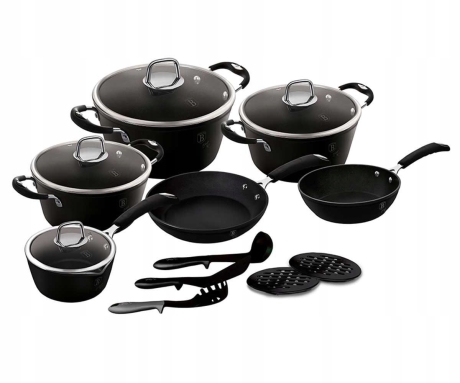 Przejdź do produktu Zestaw garnków indukcja Berlinger Haus Black Professional line BH-6129