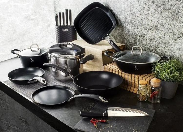 Zestaw garnków indukcja Berlinger Haus Black Professional line BH-6129