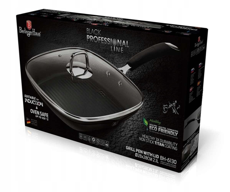 Patelnia grillowa Berlinger Haus Professional Black Titan 28cm BH-6130