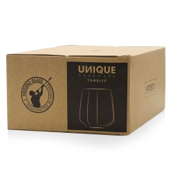 Szklanki z OPTYKIEM niskie do whisky, soku, drinków KROSNO UNIQUE Celebration 400ml 4szt