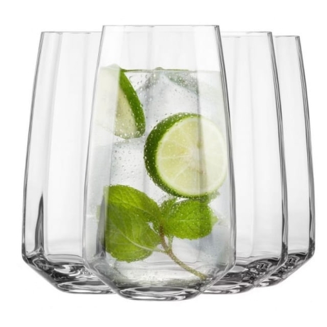 Przejdź do produktu Szklanki z OPTYKIEM wysokie do drinków, wody, soku KROSNO UNIQUE Celebration 450ml 4szt