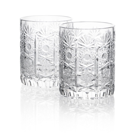 Przejdź do produktu AmberGlass Szlif nr.6 Ekskluzywne kryształowe szklanki do whisky typu classic tumbler glass 2szt.