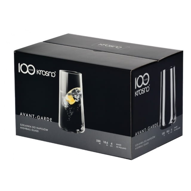 Szklanki long do soku wody napojów KROSNO Avant-Garde 540/550ml