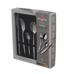 Zestaw Sztućce Berlinger Haus Shiny black dla 6 osób BH-3066